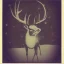 Placeholder: cryptid stag cryptid in the snow polaroid vintage style realistic