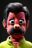 Placeholder: Waist up muppet Portrait, Nicolas maduro us muppet doll, black hair, Venezuelan president, red and yellow tracksuit, mustache, photo studio, background, unreal engine 5, concept art, art station, ray tracing, lumen lighting, ultra detail, volumetric lighting, 3d.