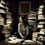 Placeholder: As the music begins, a young woman sits alone in a dimly lit room, surrounded by stacks of dusty books and papers. She looks lost in thought, her eyes fixed on a single spot on the wall as she listens intently to the low-quality recording on the tape player in front of her. The noise and distortion of the recording seem to match the turmoil in her mind, as she struggles to make sense of the confusing and conflicting ideas swirling around her. As the male vocal enters, the woman's eyes flicker u