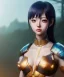 Placeholder: Anime girl cute neck head portrait, amazon warrior costume, full body, anatomicaly, village, meditation, cyberpunk, 8k quality