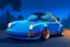 Placeholder: blue 1980s porsche 964 turbo s ghilbi anime style