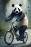 Placeholder: a panda riding a bike