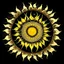 Placeholder: Silkscreen printing stylized sunflower, moon, mandala decoration