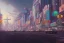 Placeholder: a highly detailed matte painting of buildings with billboards and neonsigns, crowded, by studio ghibli, makoto shinkai, by artgerm, by wlop, by greg rutkowski, octane render, volumetric lighting, volumetric clouds, global illumination, sss, hdr, uhd, 4k resolution, vivacity colors, trending on artstation, masterpiece