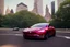 Placeholder: A Tesla 'Model Y' is drifting at high speeds, in 'Central Park' in New York City. (CINEMATIC, WIDE ANGLE LENS, PHOTO REAL)