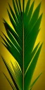 Placeholder: palm leaf's shadow, green background, texture, gold line