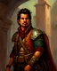 Placeholder: High Quality Painted Portrait of young fantasy bounty hunter that looks like young John Leguizamo
