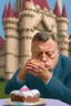 Placeholder: sad viktor orban eating cake in a castle