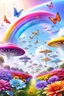 Placeholder: colors, very beautiful, flowers garden,rainbow, cité très futuriste ultra moderne, ufos rainbow, ufos fleet, intergalactic, birds, butterfly