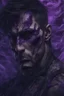 Placeholder: Your poison is running through my veins, close up of purple veins standing out on an Attractive man's face after he got the kiss of death, hyper realistic, gothic, 8k