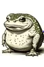 Placeholder: japanese healthy fat frog print colour vintage minimalist white background