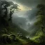 Placeholder: A gray jungle with a toxic jungle painted by Ivan Aivazovsky