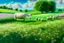 Placeholder: bucolic English countryside, peaceful sheep grazing in bright green grass, tiny colorful wildflowers Modifiers: extremely detailed bright studio setting 8k rose tones oil on canvas very attractive beautiful