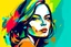 Placeholder: modern abstract woman painting vector