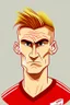 Placeholder: Nikola Zalewski Polish football player ,cartoon 2d