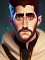 Placeholder: Portrait of a 30 year old strange gay warlock like Jake Gyllenhaal