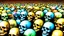 Placeholder: a field of 1000s of cartoonish, anatomically correct, skulls, vivid RANDOM BRIGHT neon colors, dark comedy, well lit, high detail, photorealistic, horrorcore, fun, scary, none featured, each a different color or hue,