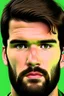 Placeholder: Alisson Becker Brazilian football player cartoon 2d