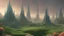 Placeholder: 4k, Photorealism, hyper realistic, Stretching as far as the eye can see, a mesmerizing techno-organic landscape unfolds. Towering terraforming spires, crowned with intricate arrays, punctuate the horizon. Pulsating with a gentle luminescence, these towers channel energy into the very earth, causing flora and fauna to intertwine with gleaming biomechanical tendrils. Amidst this symphony of nature and technology, a harmonious ecosystem thrives, where the boundary between the organic and synthetic