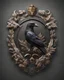Placeholder: 10k resolution, unreal engine 5, wright family crest with crows along the edges