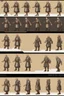 Placeholder: character sprite for pixel game in the medieval style side view, all position, run jump, crouch. hyper-detailed. trending on artstation. --ar 9:16