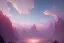 Placeholder: mystical long stairway up to heaven in the sky, atmospheric pink mist, beautiful colours, fine art, trending on artstation, masterpiece