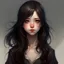 Placeholder: pretty girl, age 13, black hair, conventionally attractive, realism, dreamy, warlock