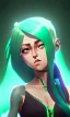 Placeholder: girl, cute, beautiful, green hair