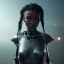 Placeholder: Cyberpunk robot, black girl, catch the katana, unreal engine 5, octane render,cinema4d, dynamic lighting, 8k, redshift render, highly, hyperrealism ultra detailed, hyper realistic.