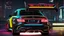 Placeholder: Mercedes E190 Evolution ultimate need for speed tuning Mansory Cyberpunk 2077 neon Style Rear View, Super Detailed, desktop wallpaper, 4K
