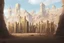 Placeholder: concept art desert city gates with golden towers and guards