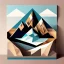 Placeholder: Geometrical mountain scene