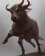 Placeholder: Minotaur, half man. Half bull crw majestically galloping through the dense forest in the style of Doug Hyde , fantastical landscape, soft strokes , mythology portrait, classic illustrated digital design