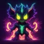 Placeholder: Aloof Archfiend in cute neon sparks art style