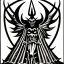 Placeholder: Devil demon satan king war code prophecy black and white star