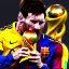 Placeholder: lionel messi crying and swallowing the world cup trophy, unreal engine 5.1, ultra high resolution, photorealistic, ultra high detail, octane render, creepy