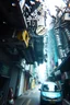 Placeholder: Junkpunk, city underwater, street view, macro photography,