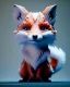 Placeholder: clean art of a cute fantasy fox creature made of segments of stone, soft lighting, soft pastel gradients, lisek, lis, kotek