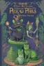 Placeholder: dark fantasy, intricate book cover showing Puss in Boots, the Frog King and a fairytale princess and the Pea, whimsical in the style of a Terry Pratchett Discworld cover