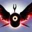 Placeholder: wings, freaky crazy evil eye with wings, laughing, flying, satan wings