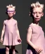 Placeholder: Tilda swinton toddler, full body, shoe, dress, soft skin, dramatic lighting, hyper realistic