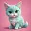 Placeholder: A delightful and adorable cartoon illustration featuring a cute mint-colored cat against a charming pink background, (delightful illustration:1.4), (adorable cartoon cat:1.5), (charming pink background:1.3), (expressive mint hues:1.2), inspired by the styles of cute cartoon artists, trending on ArtStation, Intricate, Sharp focus, vibrant lighting, (whimsical:1.4), (playful ambiance:1.3), (lush fur details:1.5), Cartoon, Masterful, Captivating, High Detail, Cinematic view