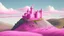 Placeholder: Pink castle on a hill