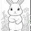 Placeholder: b/w outline art for kids coloring book page, cute beautiful Farm animals for kids age 2-7 themed, coloring pages, full rabbit, full white, kids style, white background, whole body, Sketch style, full body (((((white background))))), only use outline., cartoon style, line art, coloring book, clean line art, Sketch style, line-art