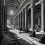 Placeholder: Chat-Gpt Style / Photography :Ultra-realistic, cineastic fine-art picture with strong conceptual art, mixed with hyper-detailed pencil drawing (approx. two-thirds of the image in monochrome graphite style) and a targeted, intensive use of color (one-third of the image in luminous, glass-like colors), museum quality like an exhibition piece in a modern gallery, extremely precise line management, finest engraving, realistic material effect of stone, glass and reflections, con