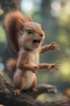 Placeholder: squirrel elf in angry talking mutant tree, bokeh like f/0.8, tilt-shift lens 8k, high detail, smooth render, down-light, unreal engine, prize winning