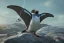 Placeholder: penguin flying in the sky with his two wings