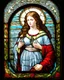 Placeholder: woman. stained glass