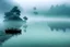 Placeholder: Qiuindahou lake in misty