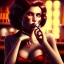 Placeholder: Lady smoking in a bar,old movie